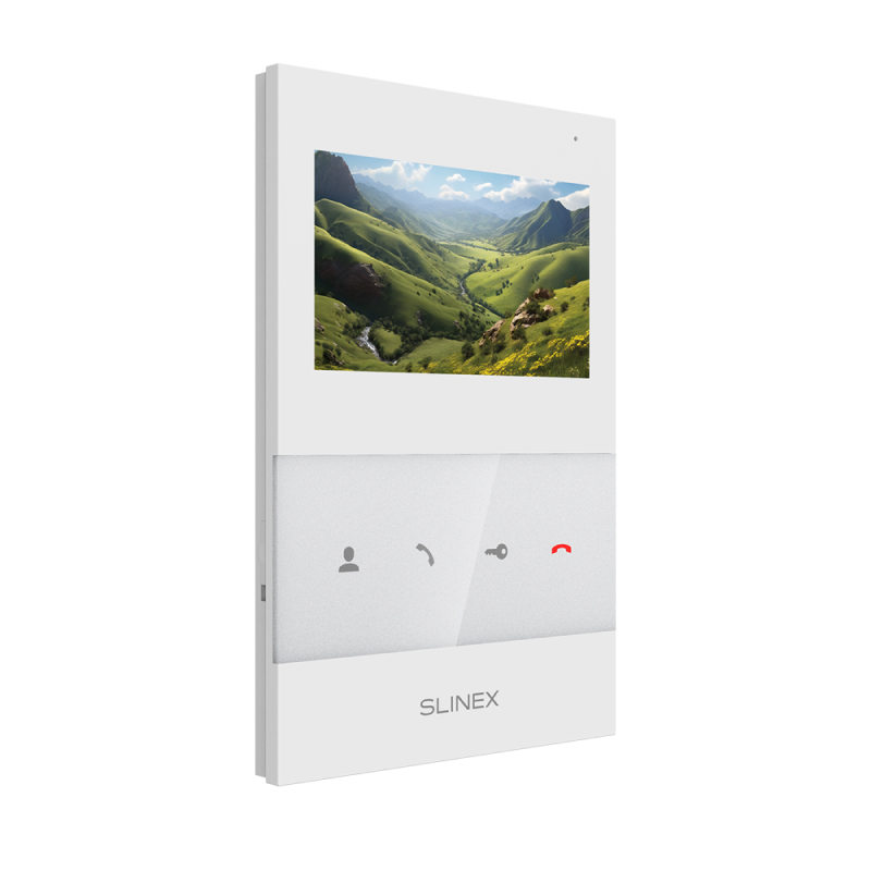 Slinex SQ-04M цвет белый. 4" Цветной домофон c программной детекцией движения