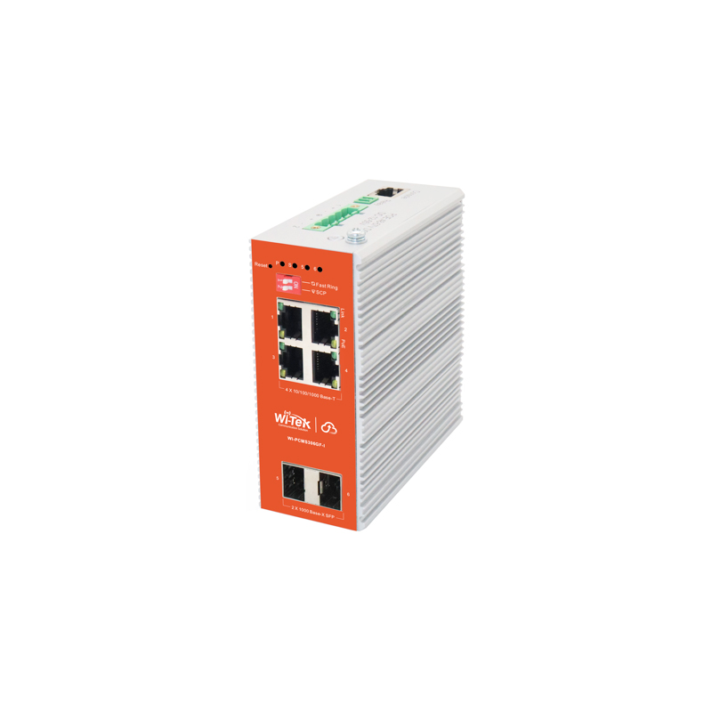 Wi-Tek WI-PCMS306GF-I Промышленный 4-портовый управляемый коммутатор PoE
