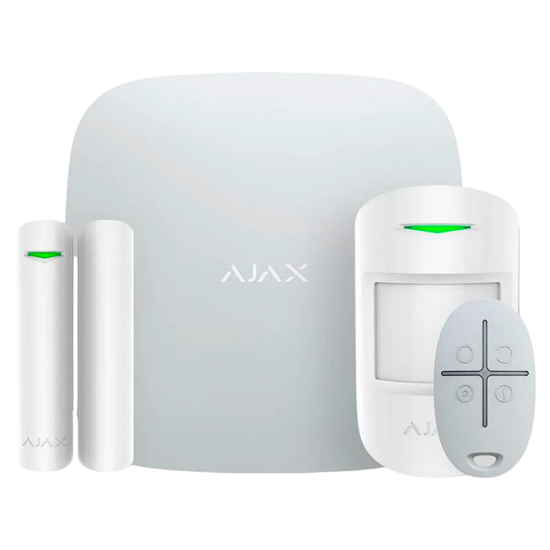 Ajax Hub Kit белый комплект (Hub-1шт, MotionProtect-1шт, DoorProtect-1шт, SpaceControl-1шт)
