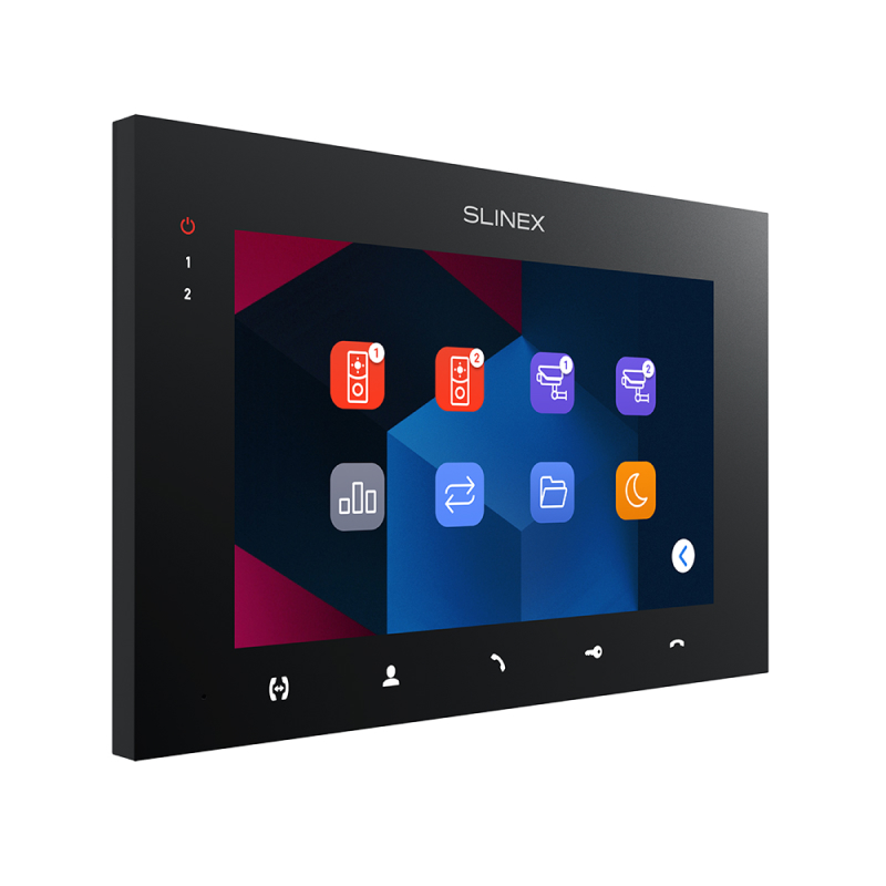 Slinex SQ-07MTHD цвет черный. 7" AHD Домофон с сенсорным экраном высокого разрешения