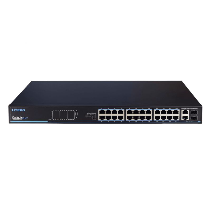 UTEPO UTP3226TS-PSB225 Коммутатор 24-портовый неуправляемый PoE