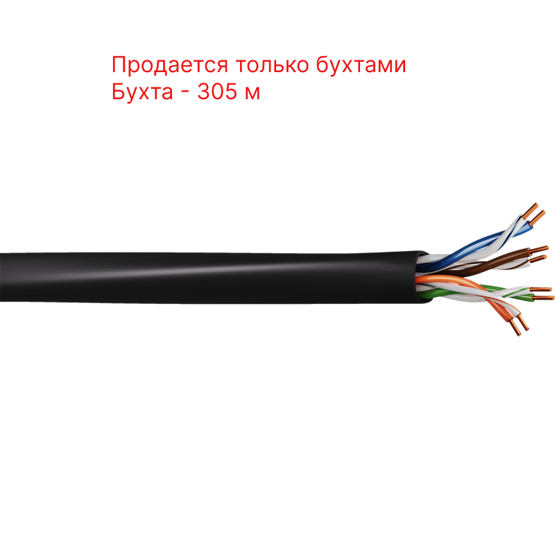 KCEP Кабель U/UTP 4х2хAWG 24/1 PE1 Cat. 6 (305м)