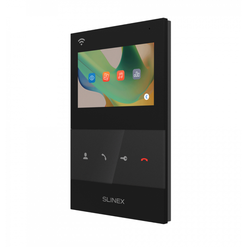 Slinex SQ-04N Cloud цвет черный. 4" Цветной домофон c программной детекцией движения
