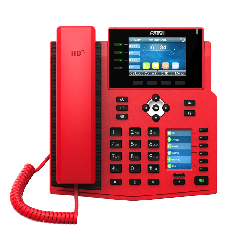 Fanvil X5U IP телефон красный