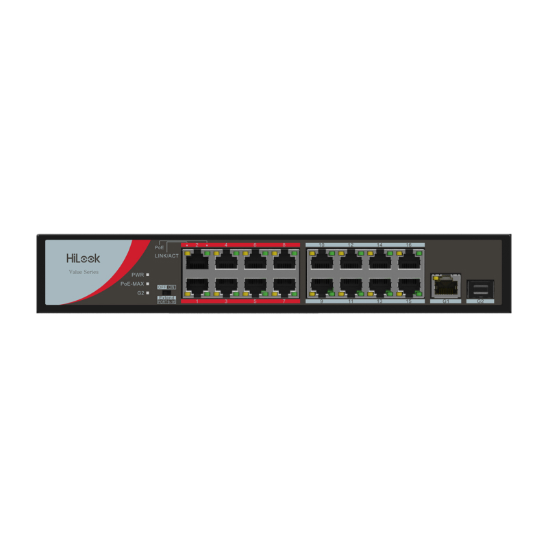 HiLook NS-0318P-130(B) Коммутатор 16-портовый неуправляемый PoE
