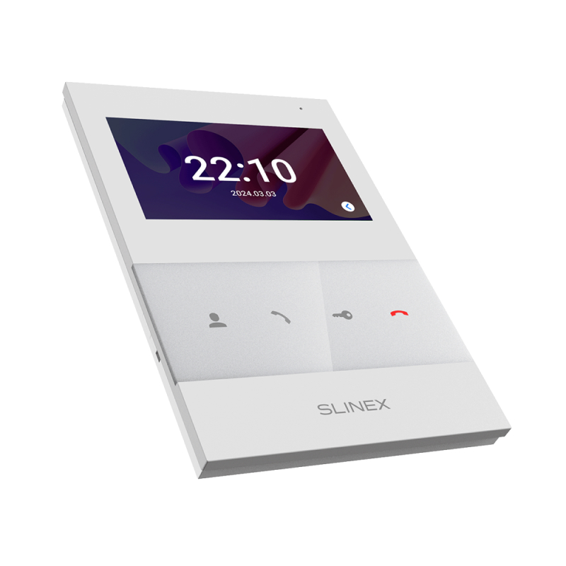 Slinex SQ-04M цвет белый. 4" Цветной домофон c программной детекцией движения