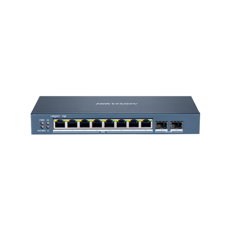 Hikvision DS-3E1510P-SI Коммутатор 8-портовый PoE, управление через Hik-Partner Pro