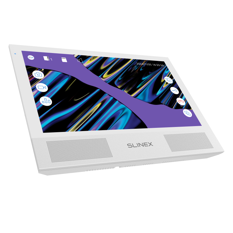 Slinex Sonik-10 цвет белый. 10" AHD Домофон с сенсорным экраном, динамиками и сменными панелями