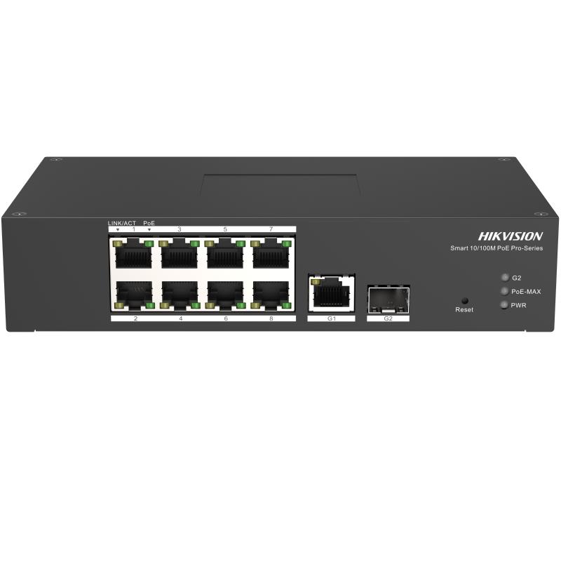 Hikvision DS-3T1310P-SI/HS Промышленный 8-портовый управляемый коммутатор Hi-PoE, HPP