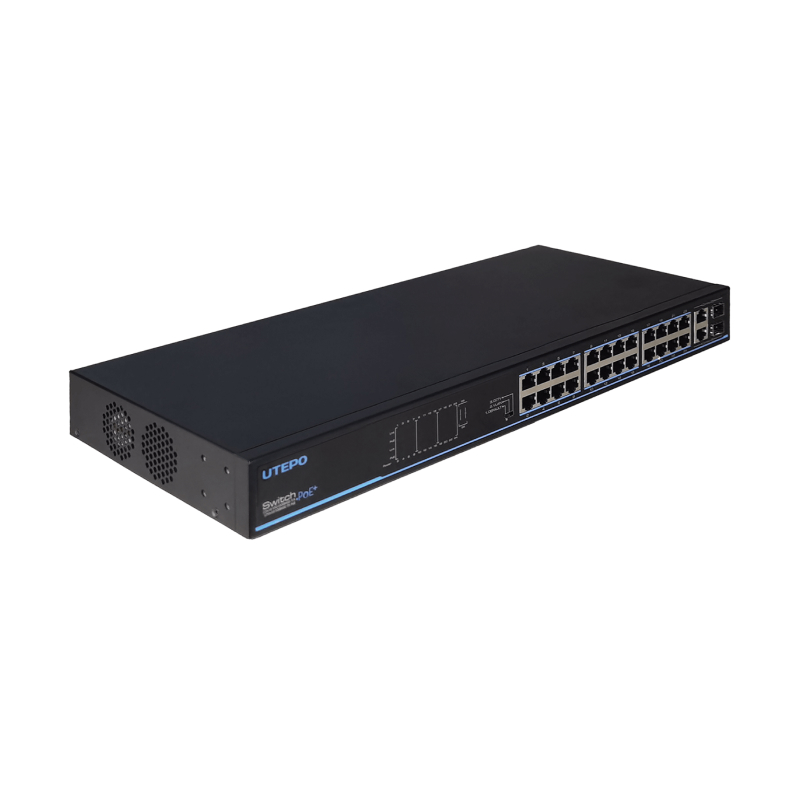 UTEPO UTP3226TS-PSB225 Коммутатор 24-портовый неуправляемый PoE