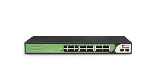 Коммутатор, BDCOM, S1500-24P2S, Неуправляемый, 24 порта PoE