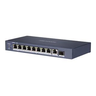 Коммутатор DS-3E0510HP-E 8xGigabit RJ45, РоЕ 802.3af/at/bt 110W, 1xSFP, 1x1000 Mbps RJ45