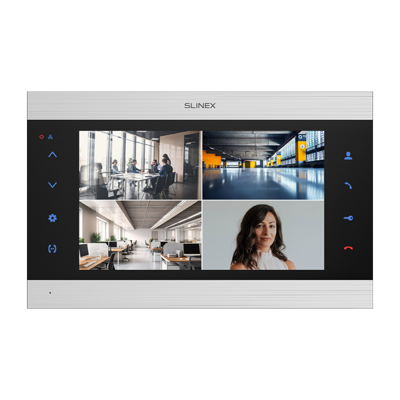 Slinex SL-10N Cloud цвет чер+серебро.10" Домофон с сенсорным экраном и переадресацией на смартфон