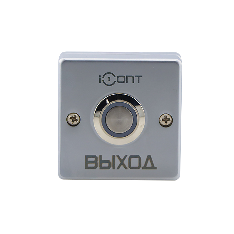 iButton-03 LED Кнопка выхода металлическая накладная с подсветкой (NO контакты)