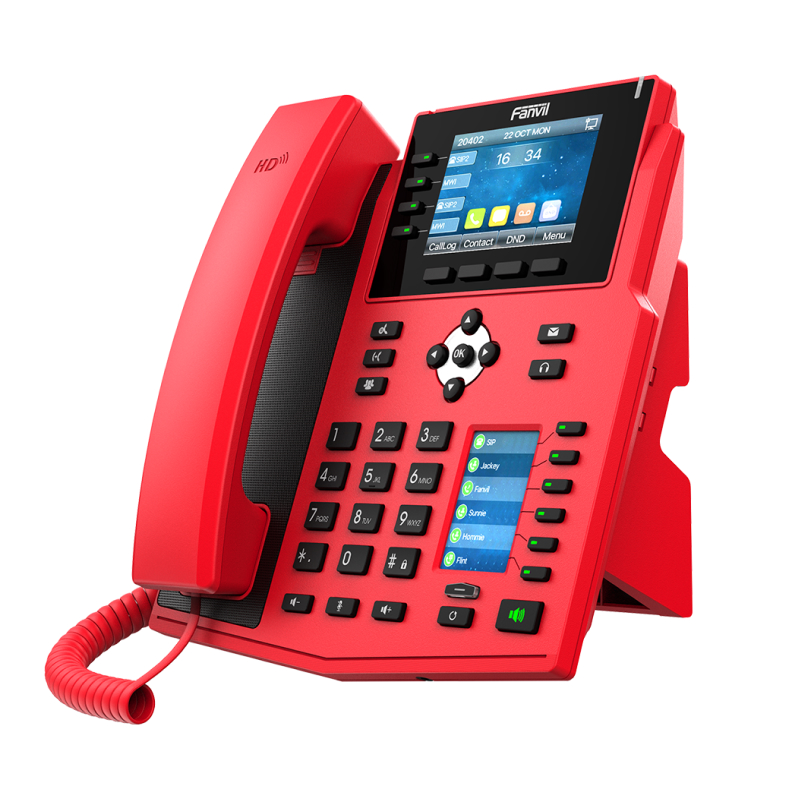 Fanvil X5U IP телефон красный