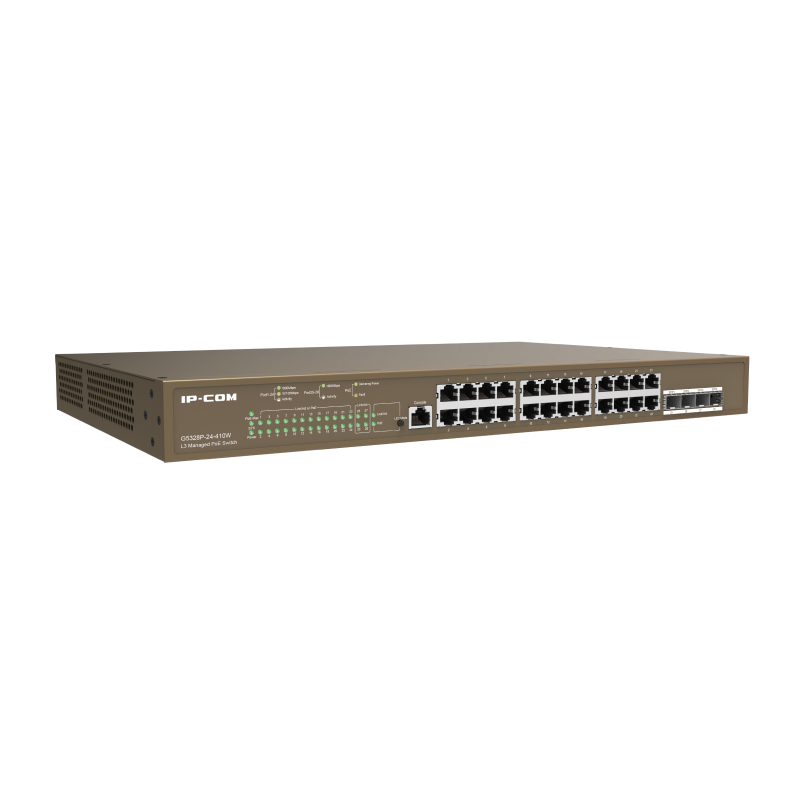 IP-Com G5328P-24-410W Коммутатор 24-портовый управляемый, 4 SFP uplink, PoE