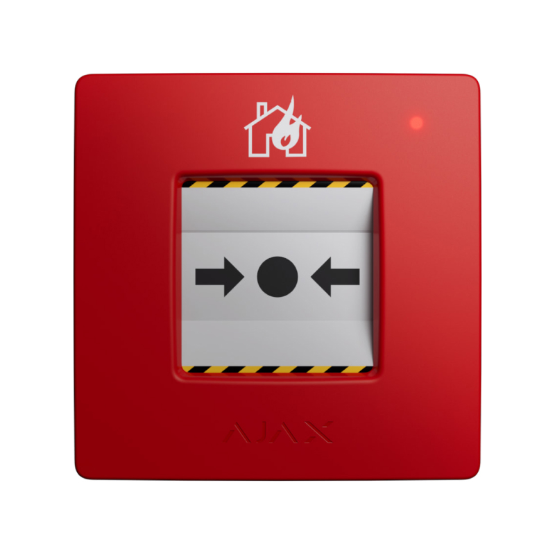 Ajax ManualCallPoint красный Беспроводная настенная кнопка для активации пожарной тревоги вручную