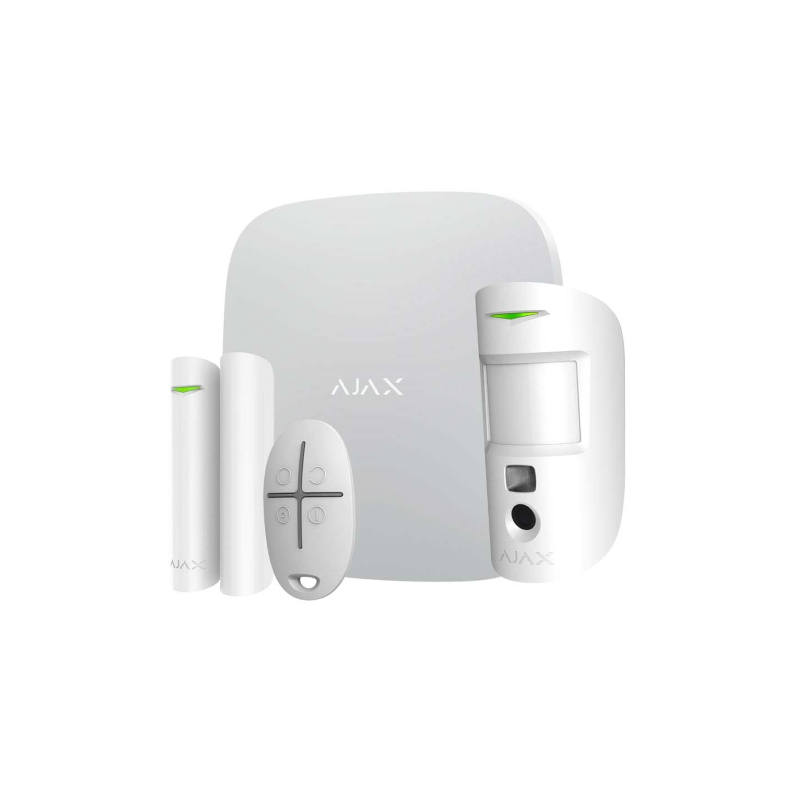 Ajax Hub Kit Cam Plus белый комплект (Hub2Plus-1шт, MotionCam-1шт, DoorProtect-1шт, SpaceControl-1шт)
