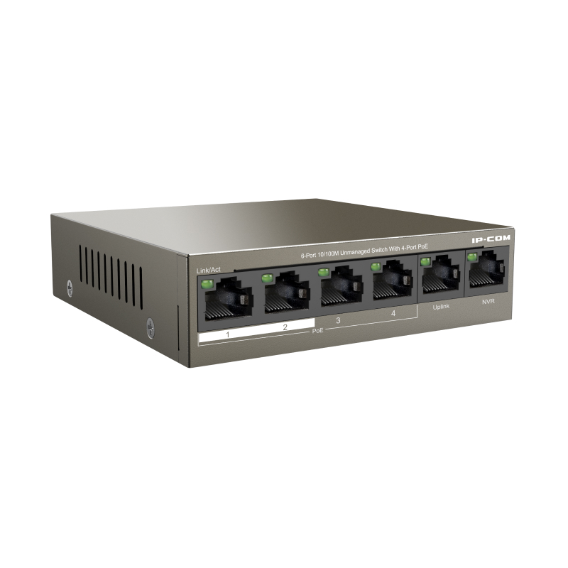 IP-Com F1106P-4-63W PoE-Коммутатор 6-портовый неуправляемый