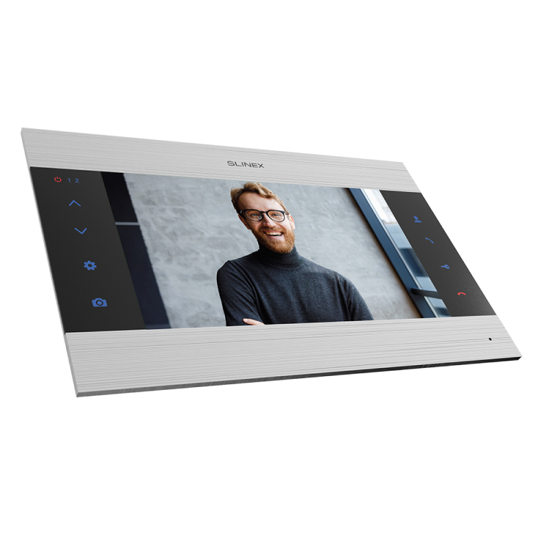 Slinex SL-10MHD цвет серебро + черный.10" Домофон с программной детекцией движения и функцией памяти