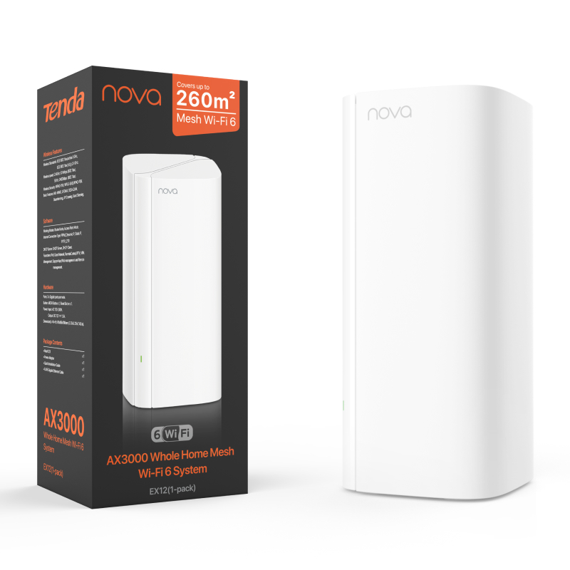 Tenda EX12 Mesh Wi-Fi роутер (1 устройство)