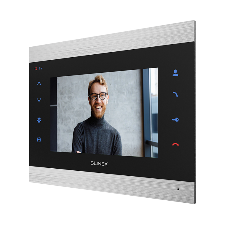 Slinex SL-07N Cloud цвет серебро + чёрный. 7" Домофон с переадресацией вызова на смартфон