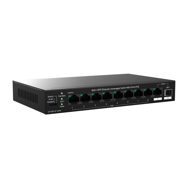 IP-Com G1110PF-8-120W Коммутатор 8-портовый неуправляемый PoE