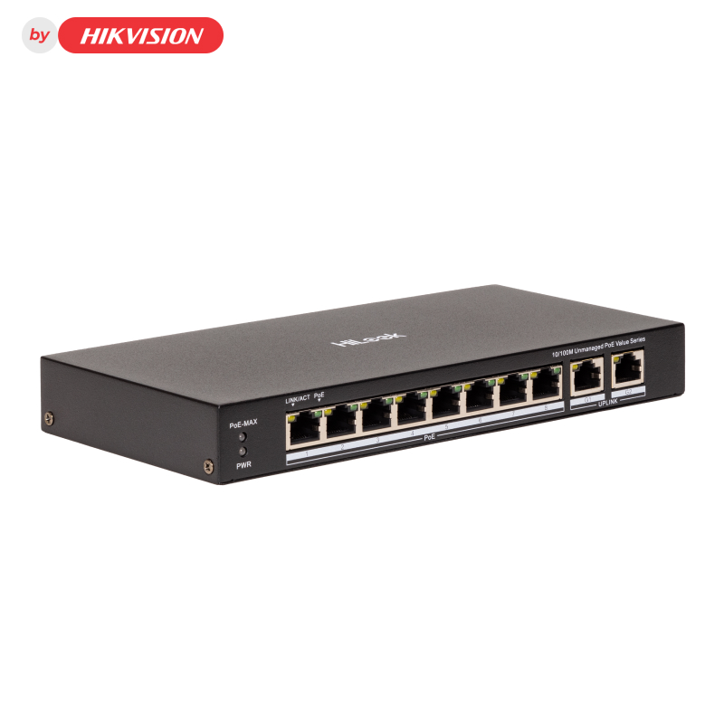 HiLook NS-0310P-80(B) Коммутатор 8-портовый неуправляемый PoE