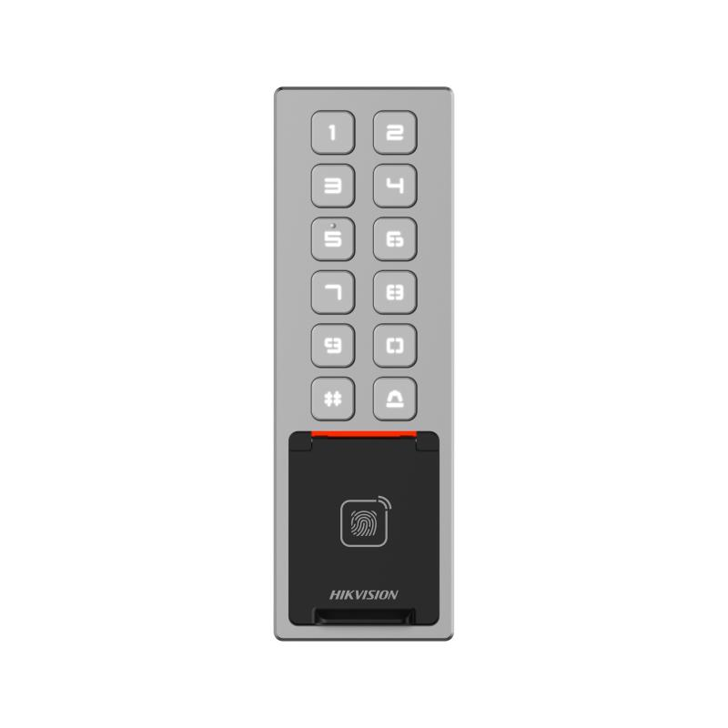 Hikvision DS-K1T805MBFWX Терминал доступа со встроенным считывателем Mifare и отпечатков пальцев