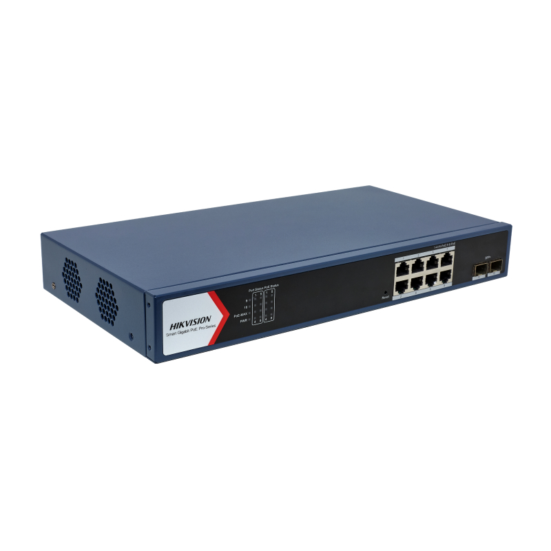 Hikvision DS-3E1710HP-SI-8P2X Коммутатор 8-портовый PoE