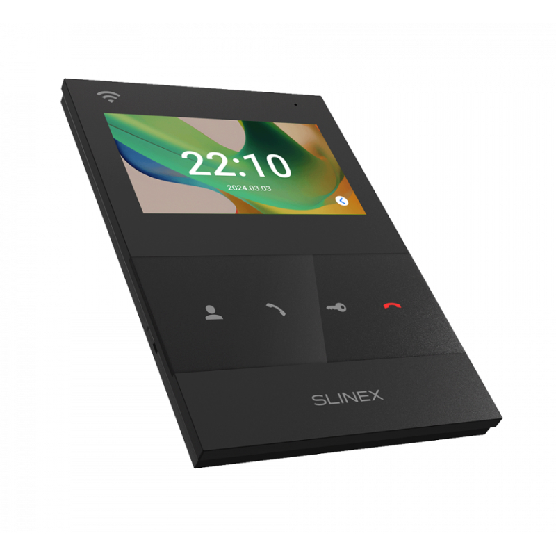 Slinex SQ-04N Cloud цвет черный. 4" Цветной домофон c программной детекцией движения