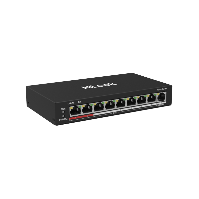 HiLook NS-0109P-60(B) Коммутатор 8-портовый неуправляемый PoE
