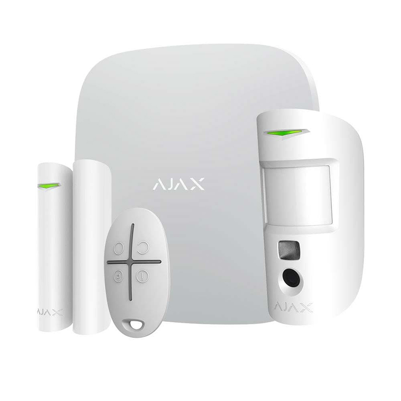 Ajax Hub Kit Cam белый комплект (Hub-1шт, MotionCam-1шт, DoorProtect-1шт, SpaceControl-1шт)