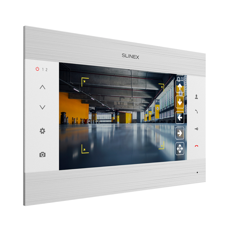 Slinex SL-10MHD цвет серебро + белый. 10" Домофон с программной детекцией движения и функцией памяти