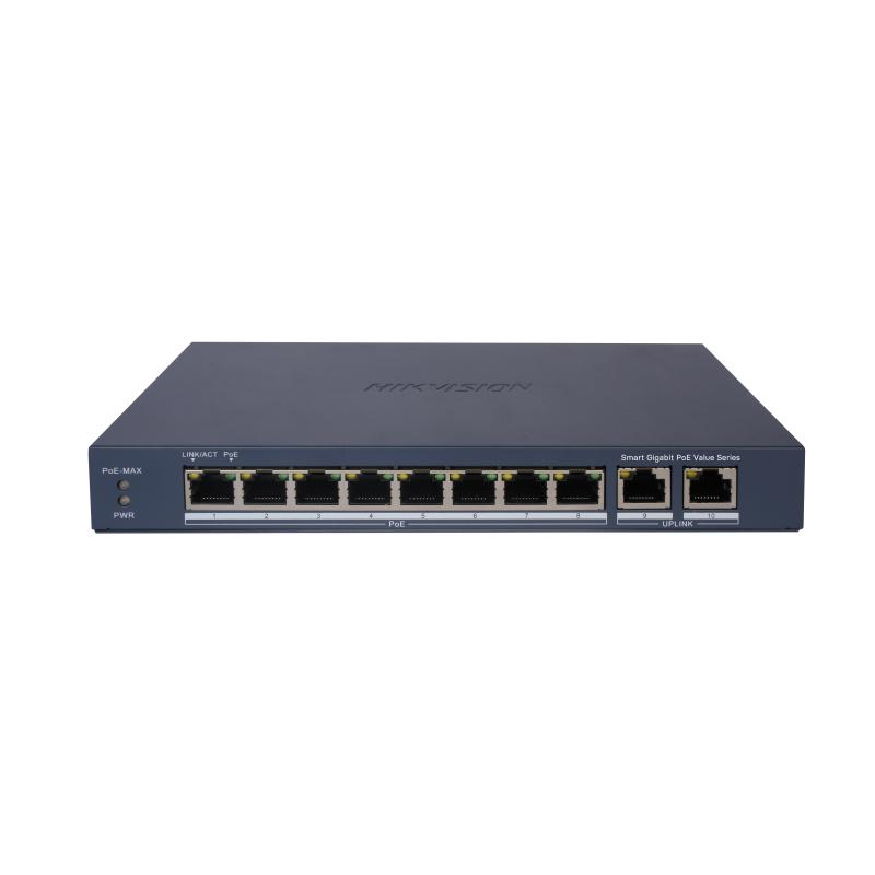 Hikvision DS-3E1510P-EI/M Коммутатор 8-портовый неуправляемый PoE