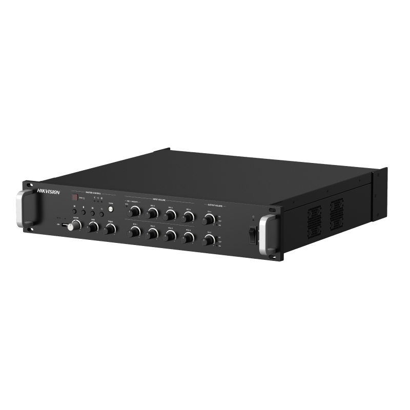 Hikvision DS-QAZ1A500G1-VB2(B) Сетевой усилитель 500 Вт, 2 зоны, USB/Bluetooth, аудио по расписанию