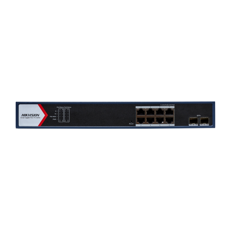 Hikvision DS-3E1710HP-SI-8P2X Коммутатор 8-портовый PoE