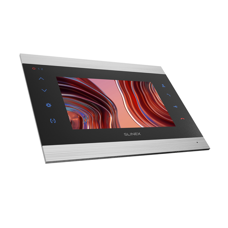 Slinex SL-07N Cloud цвет серебро + чёрный. 7" Домофон с переадресацией вызова на смартфон