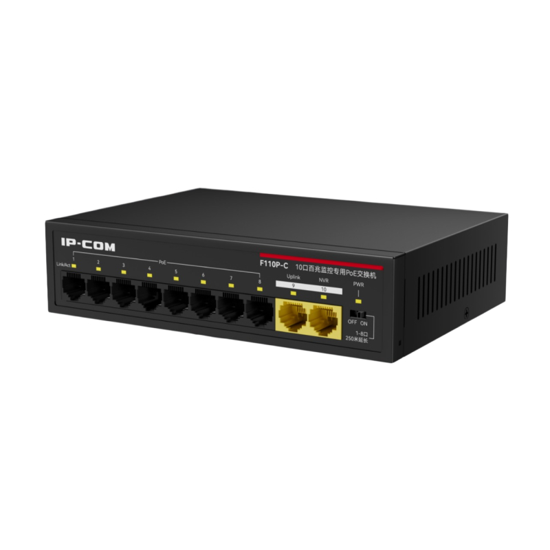 IP-Com F110P-C PoE-Коммутатор 10-портовый неуправляемый