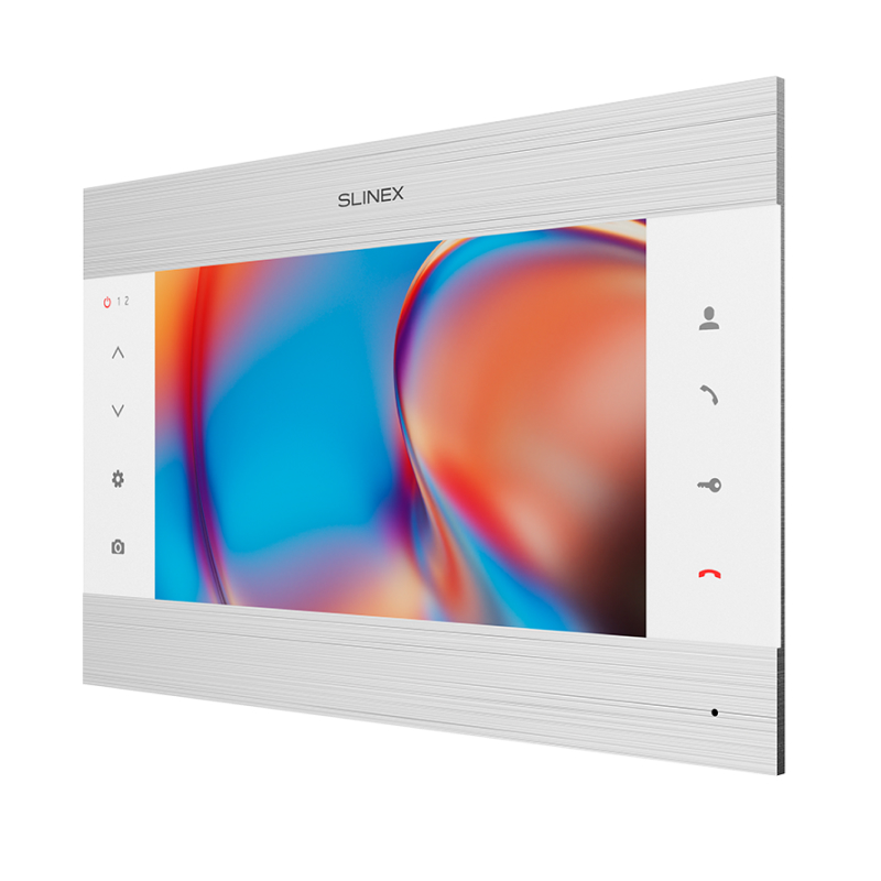 Slinex SL-10MHD цвет серебро + белый. 10" Домофон с программной детекцией движения и функцией памяти