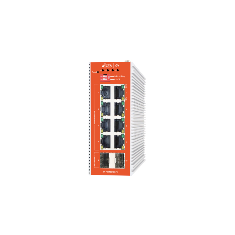 Wi-Tek WI-PCMS310GF-I Промышленный 8-портовый управляемый коммутатор PoE