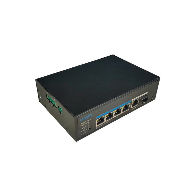 UTEPO UTP6306TS-PSD-PDD Промышленный 4-портовый неуправляемый коммутатор PoE